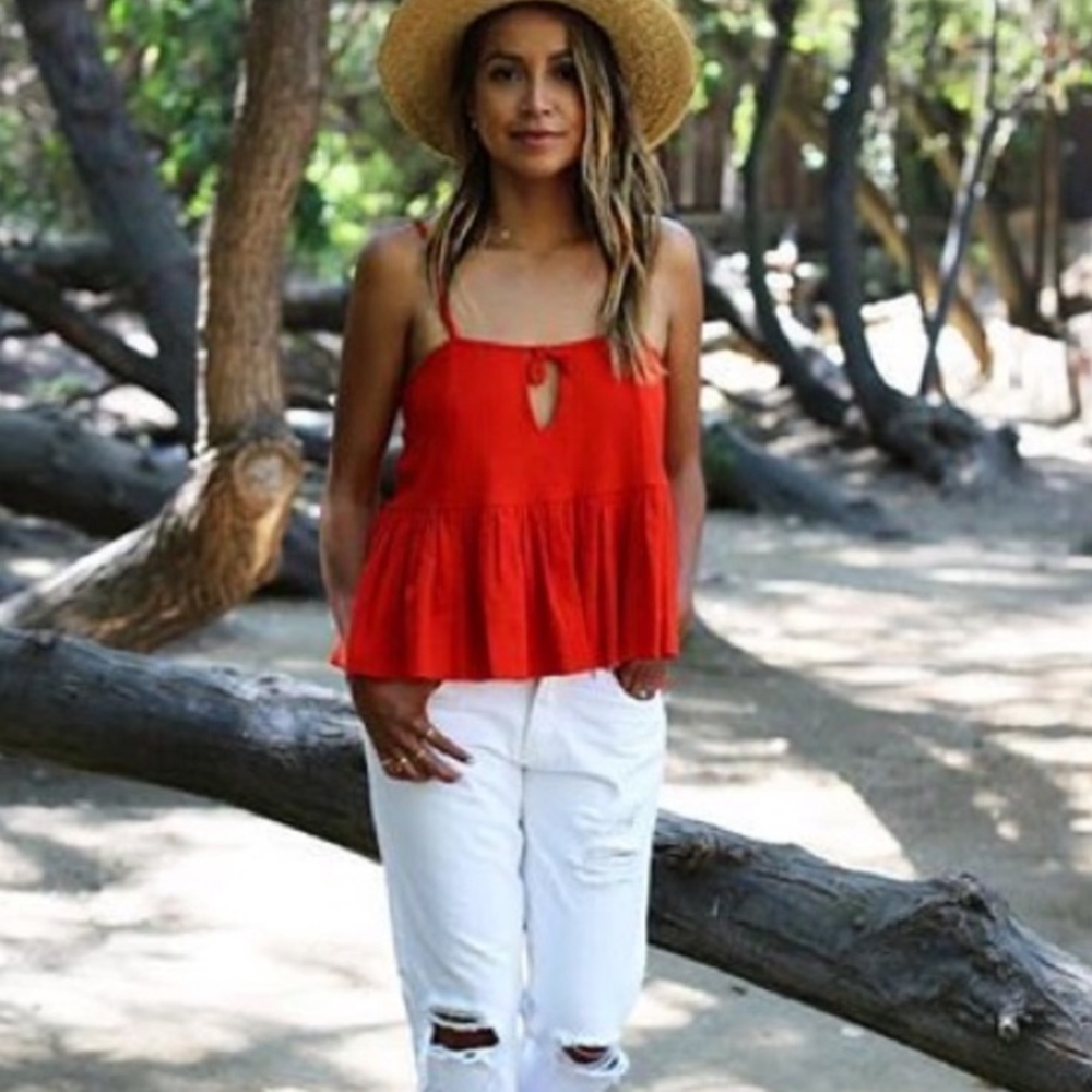 Sincerely Jules Terra Tank Top in red size S new